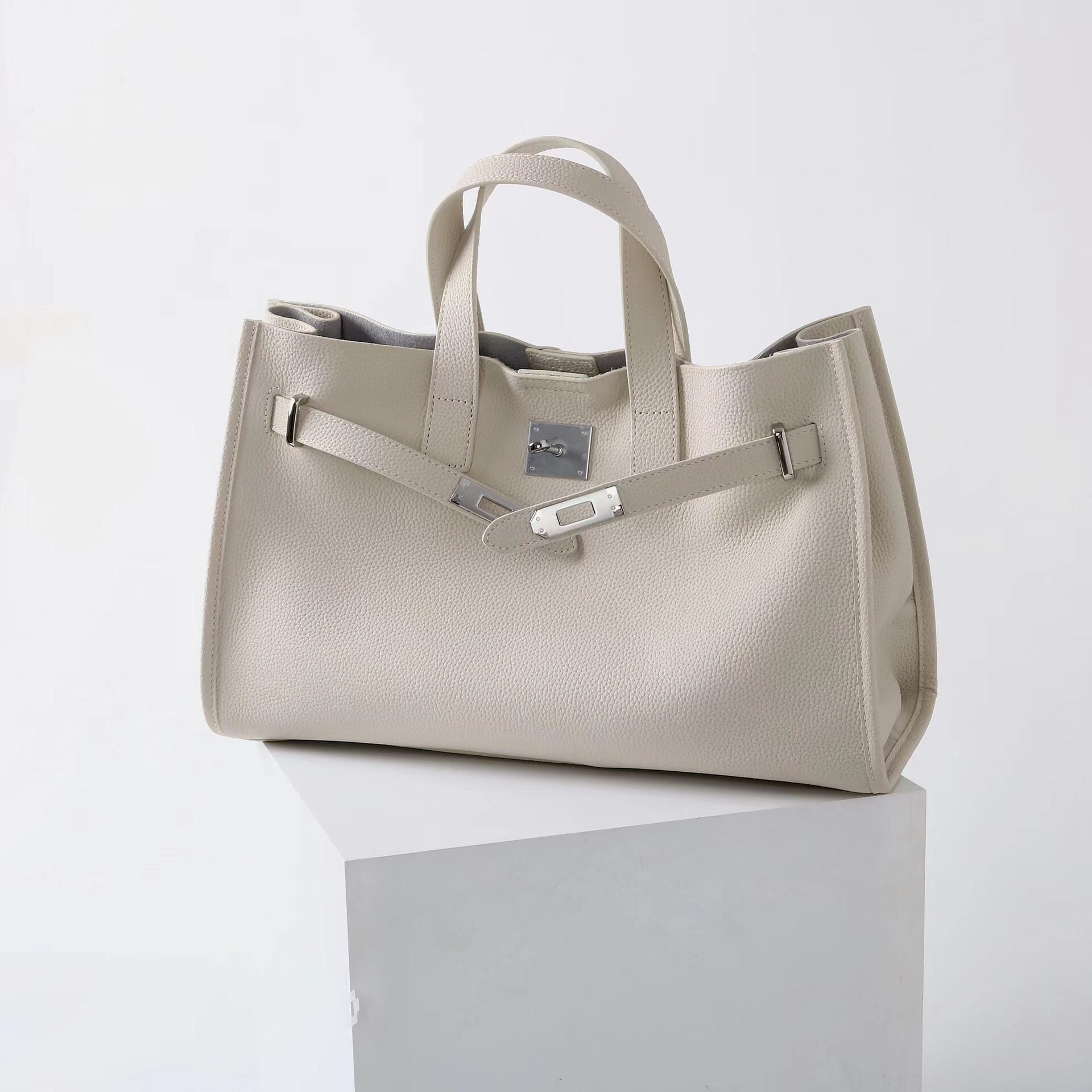 Genuine Leather Large Capacity Tote Bag_BDHL8190