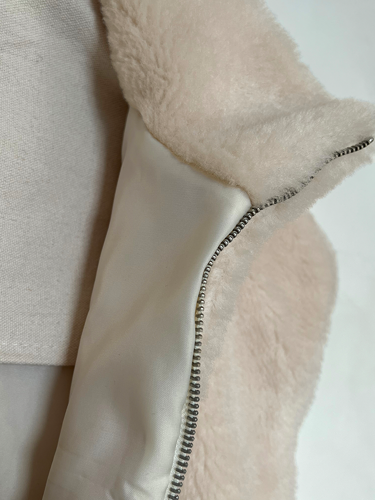 Fur Stand Collar Vest_BDHL6933