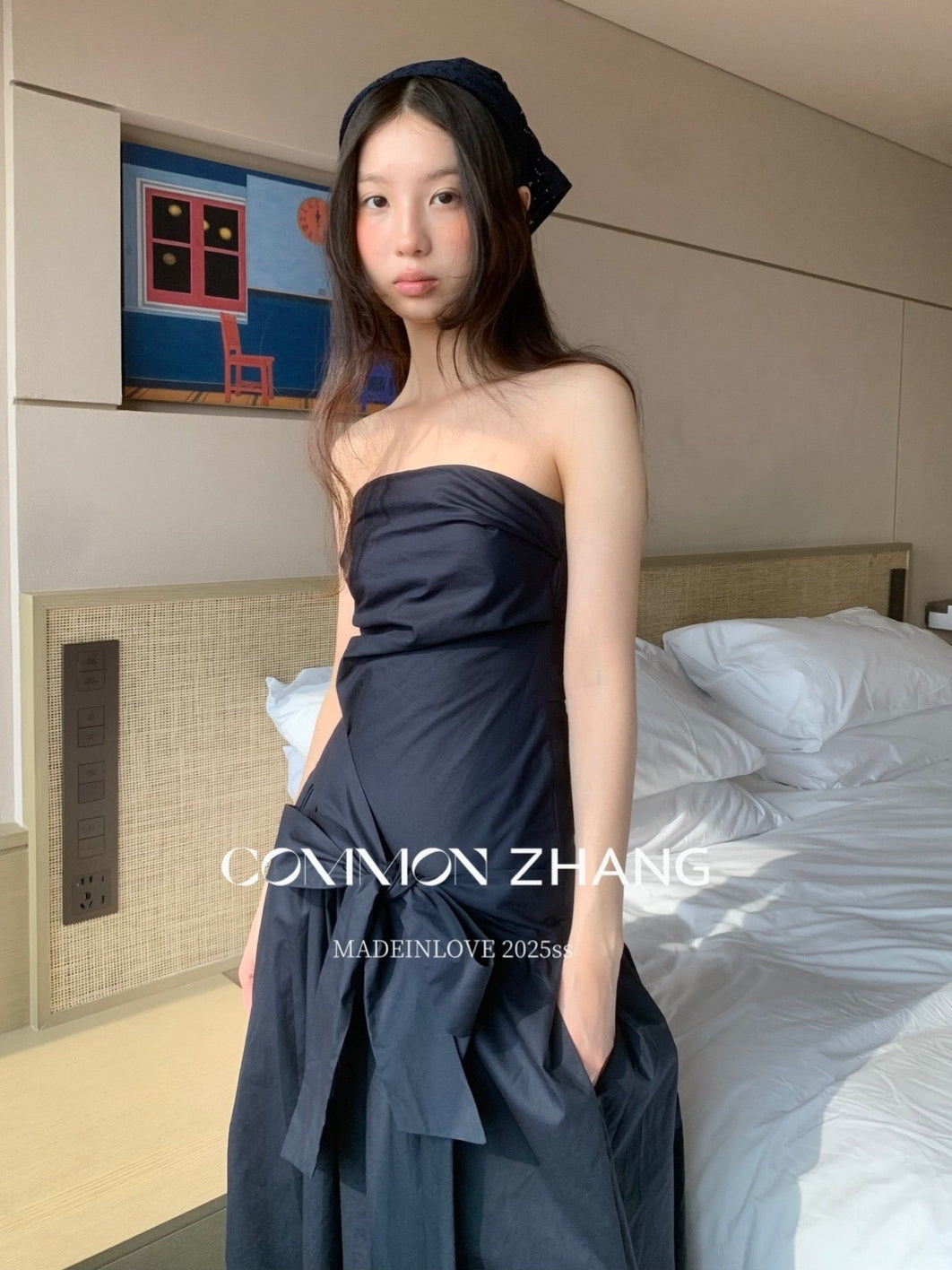 Ribbon A-Line Tube Top Dress_BDHL7565