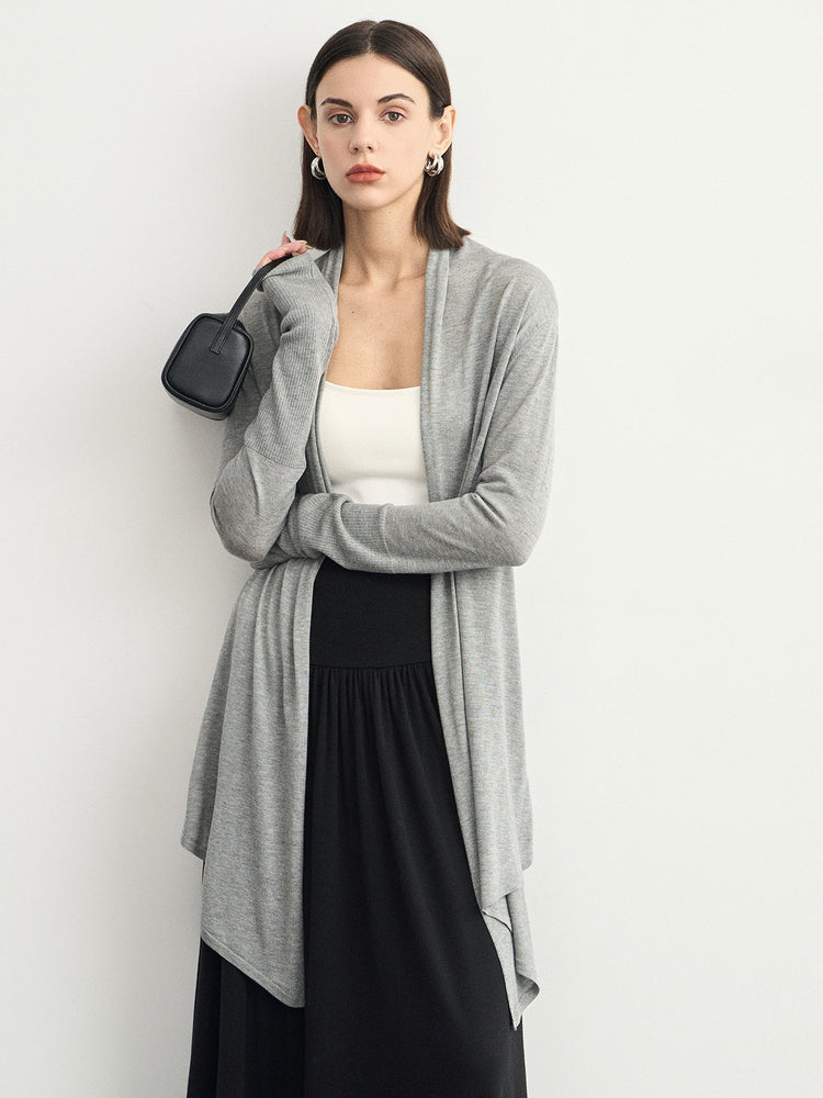 Loose Style Mid-Length Cardigan_BDHL6622