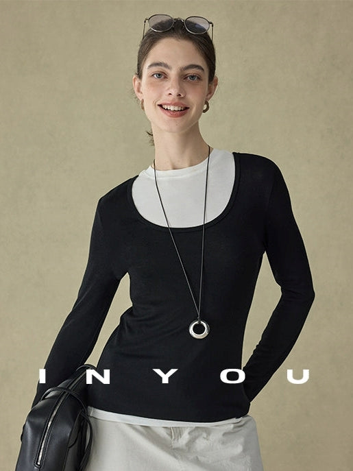 V-Neck Long-Sleeved Tops Or Sleeveless Tops_BDHL7719