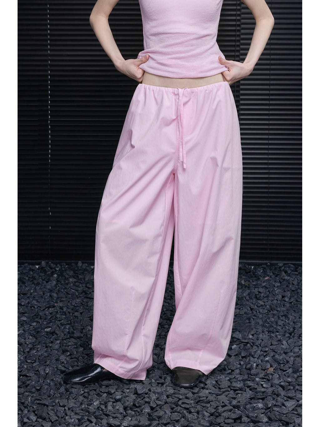 Drawstring Wide-Leg Trousers_BDHL8275