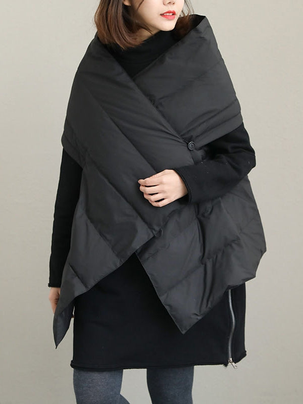 Black Heavyweight Down Cape_BDHL8040