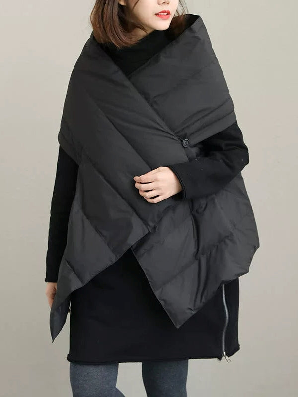 Black Heavyweight Down Cape_BDHL8040