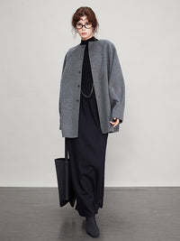 Sleeve Tuck Loose Reversible Coat_BDHL6707