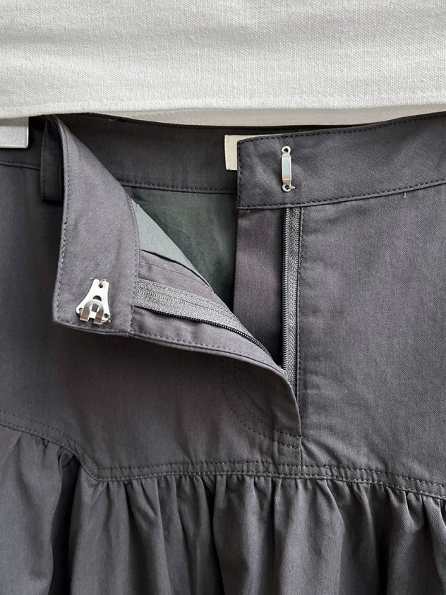 High-Waisted 3D Pleated Skirt_BDHL8043