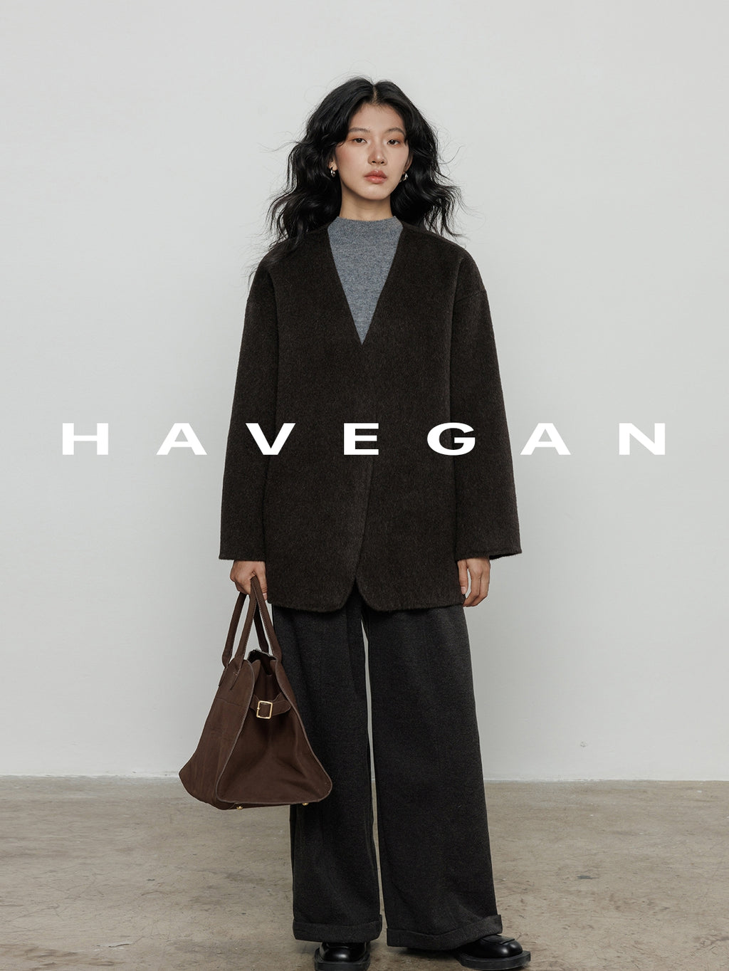 無領披肩大衣_BDHL7889