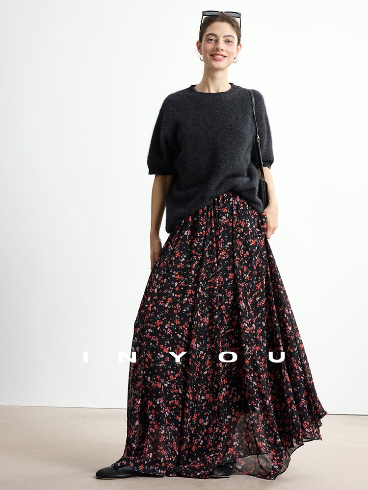 Print Design Loose-Fit Maxi Skirt_BDHL7750