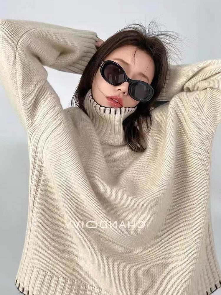 Thick Turtleneck Pullover Knit_BDHL8020