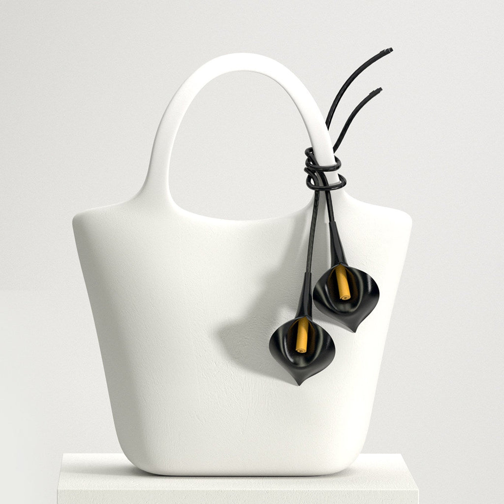 Calla Lily Leather Bag Charm_BDHL8430