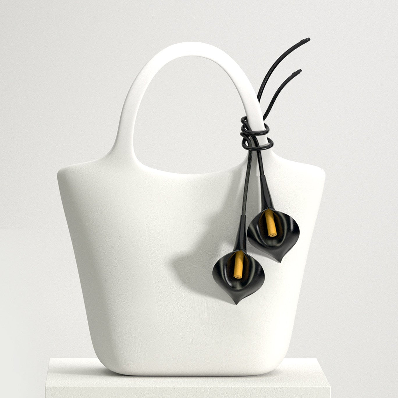 Calla Lily Leather Bag Charm_BDHL8430