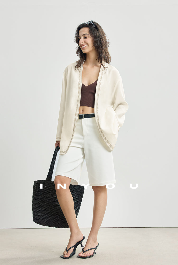 Collarless Embroidered Jacket_BDHL7486