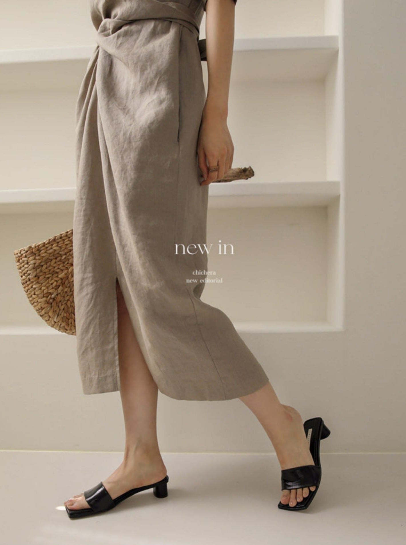 Twist Waist Slim Dress_BDHL6278