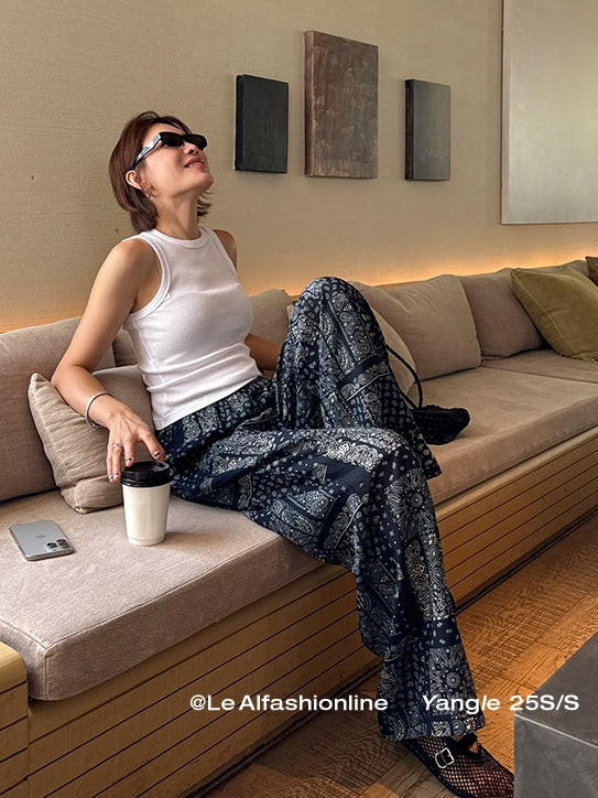 Patterned Wide-Leg Pants_BDHL7619