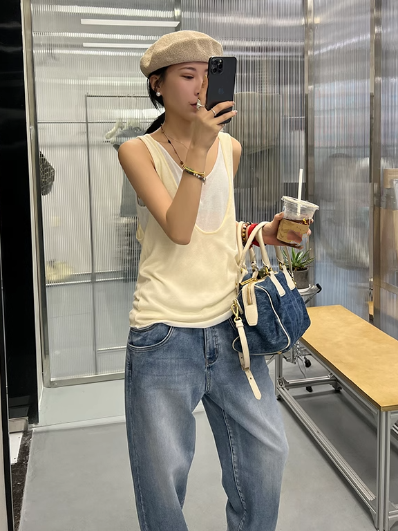 Two-Piece Style Sleeveless Tops_BDHL7408