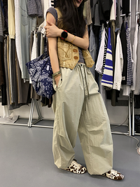 Drawstring Wide-Leg Pants_BDHL7274