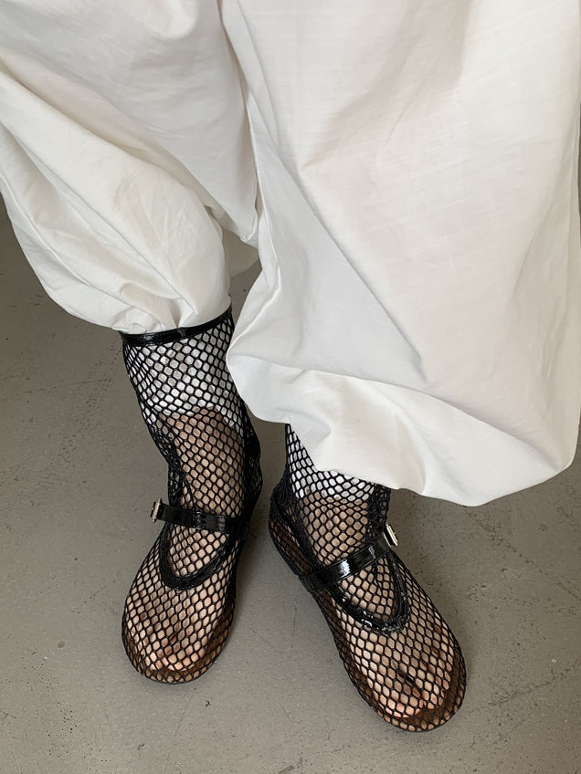 Mesh Fishnet Sandals_BDHL7460