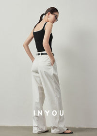 High Waist Wide Straight Pants_BDHL6060