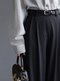 Slim Drape Straight Pants_BDHL7415