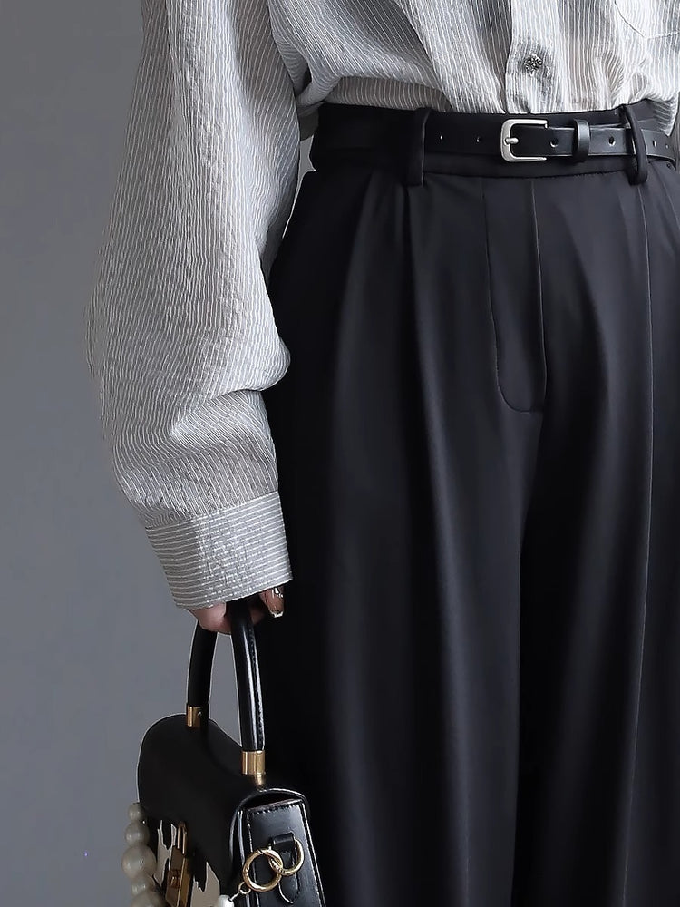 Slim Drape Straight Pants_BDHL7415