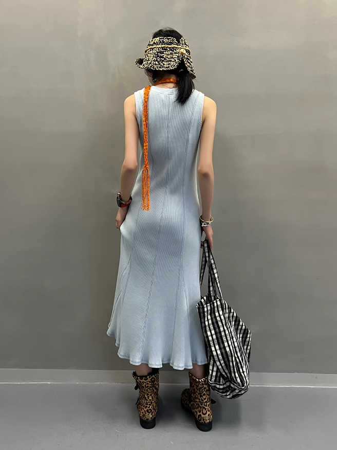 魚尾無袖連身裙_BDHL7407
