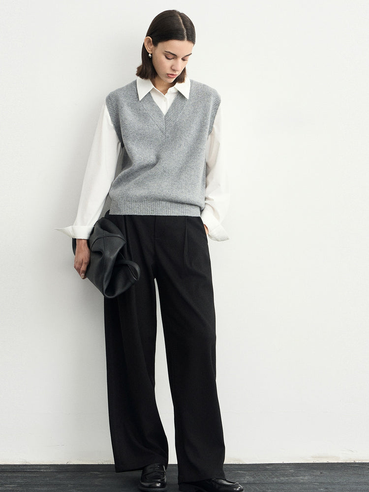 Tucked Straight Suit Pants_BDHL6541