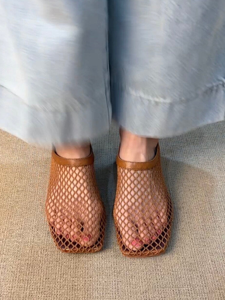 Mesh Square-Toe Flats_BDHL8379