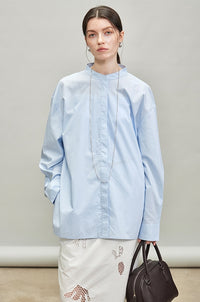 Back Drawstring Pleated Tops_BDHL7335