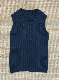 Hollow Sleeveless Knitted Tops_BDHL7295