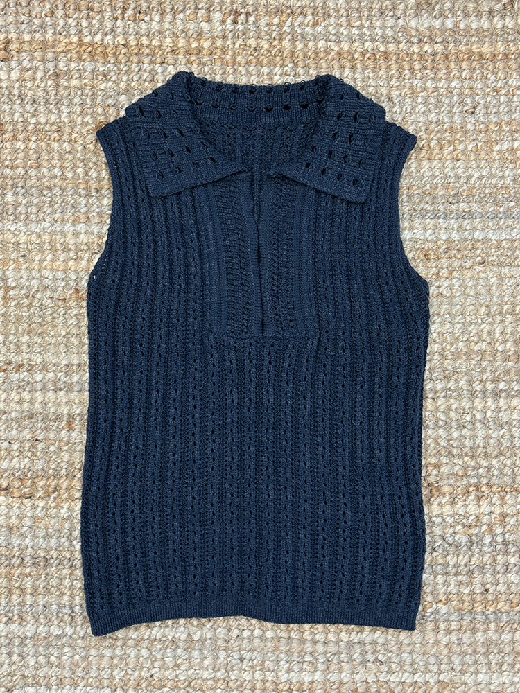 Hollow Sleeveless Knitted Tops_BDHL7295