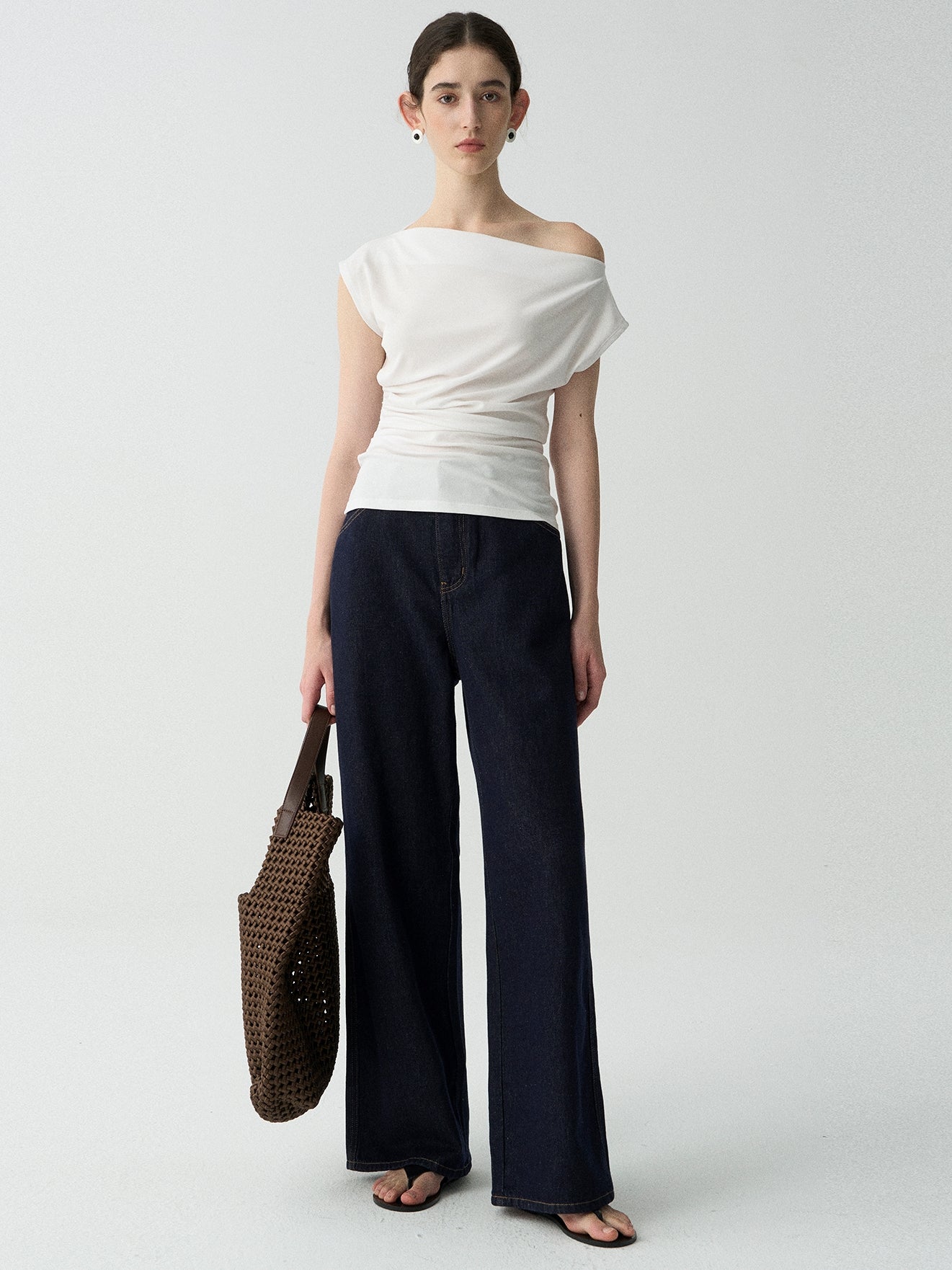 One-Shoulder Draped Tops_BDHL7625