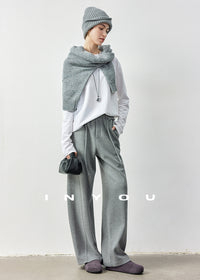 Straight Wide Knit Pants_BDHL6902