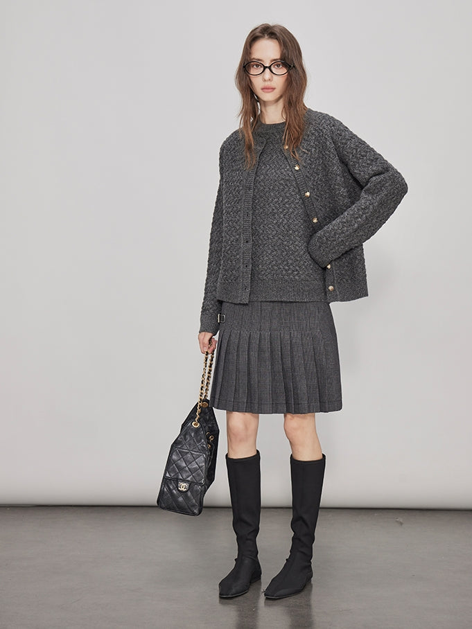 Short Or Long Pleated Skirt_BDHL7938