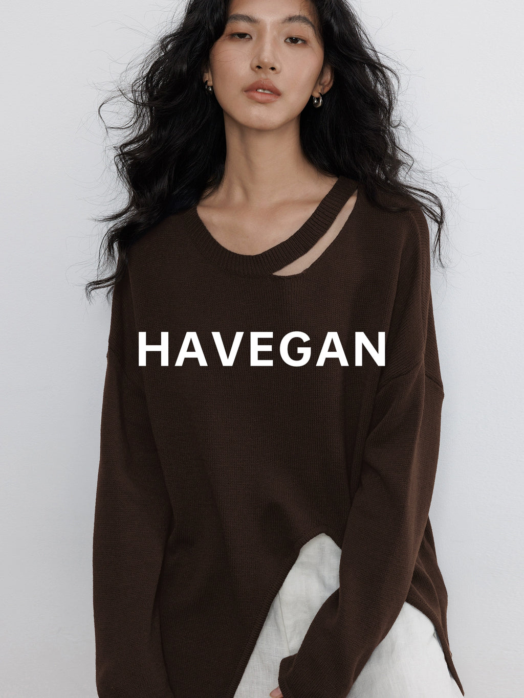 Round-Neck Slit Knit Tops_BDHL7707 