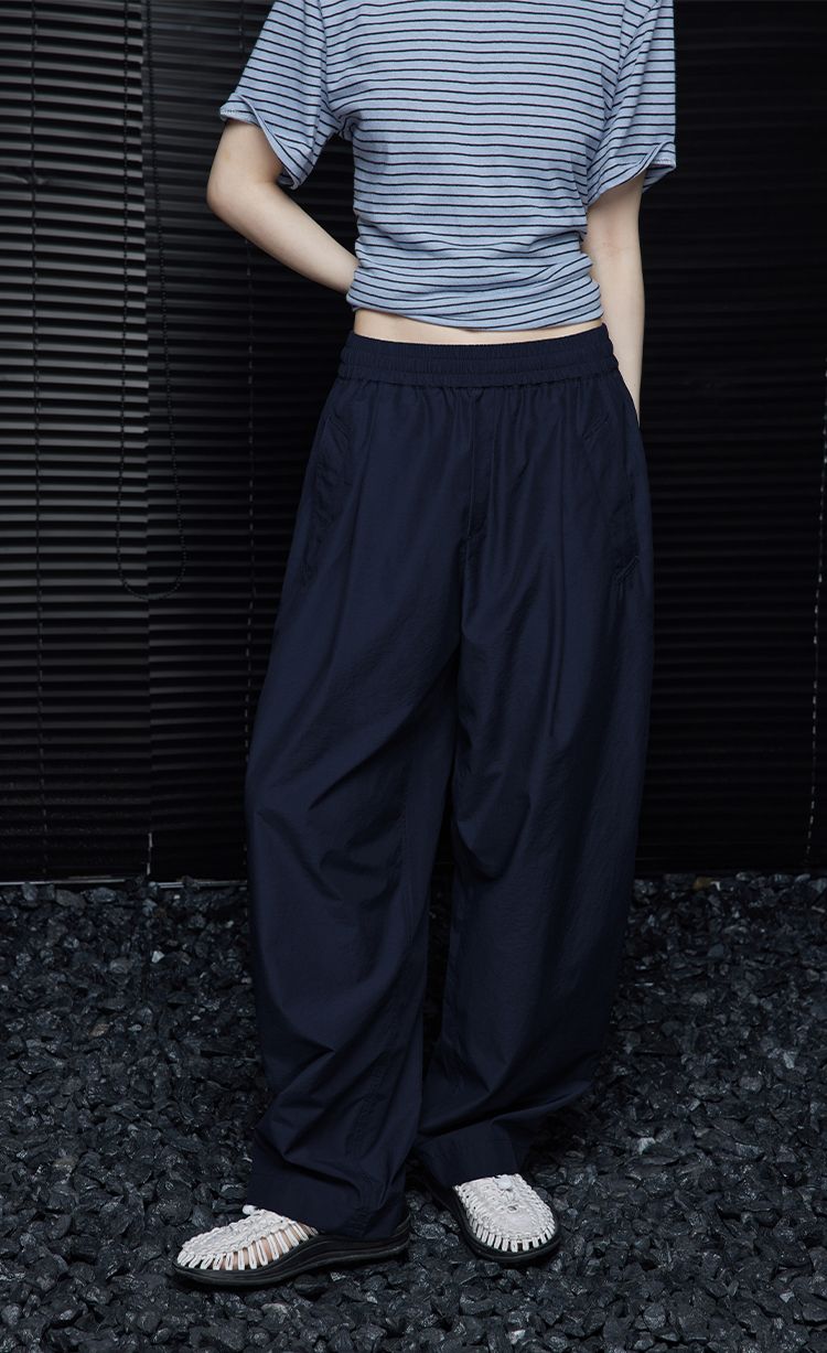 High Waist Draped Loose Pants_BDHL6026