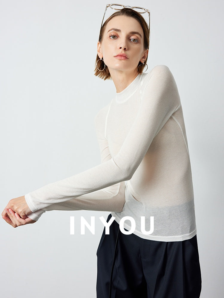 Half-Turtleneck Slim Tops_BDHL6388