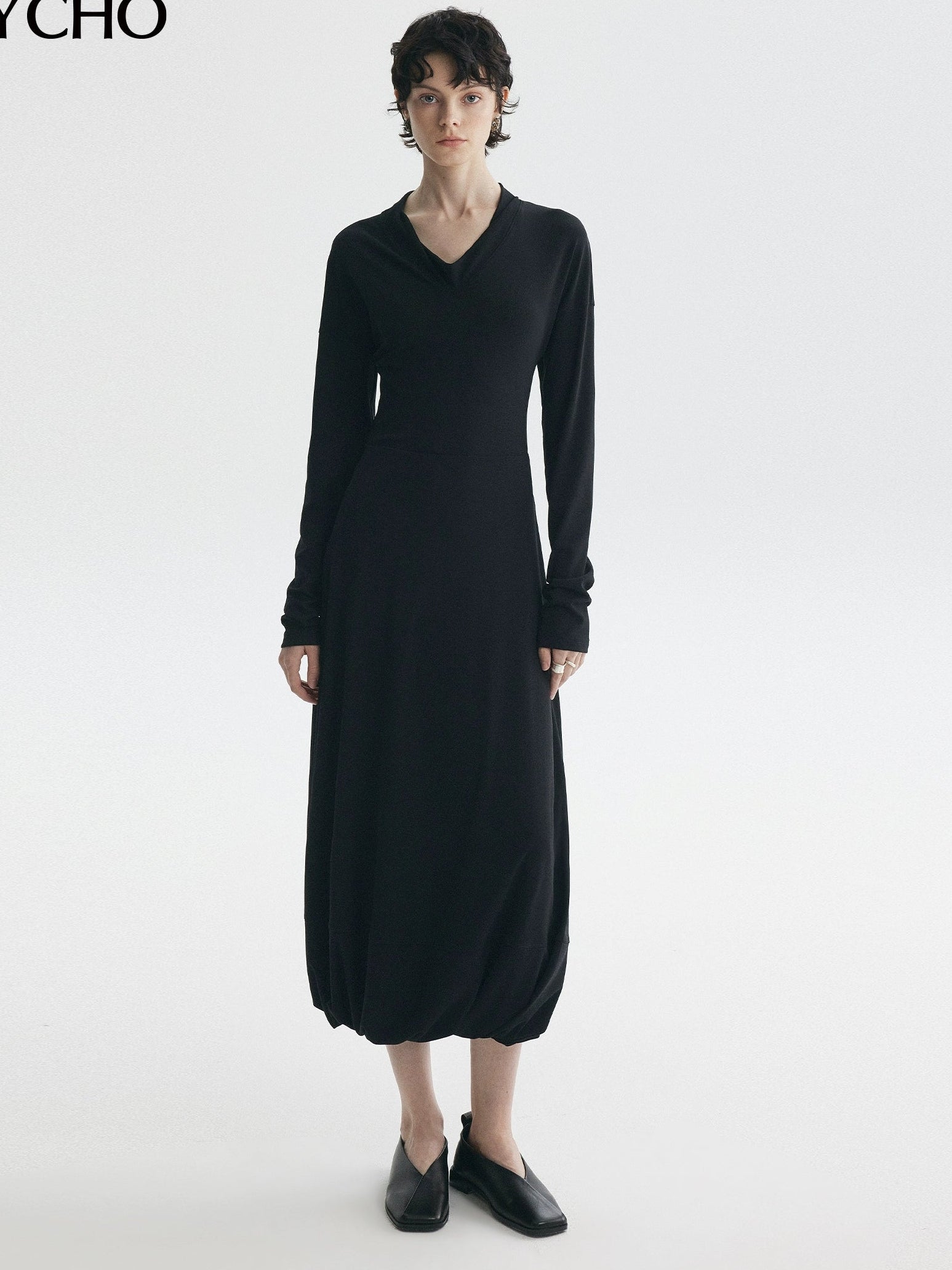 V-Neck Floral Bud Dress_BDHL7722