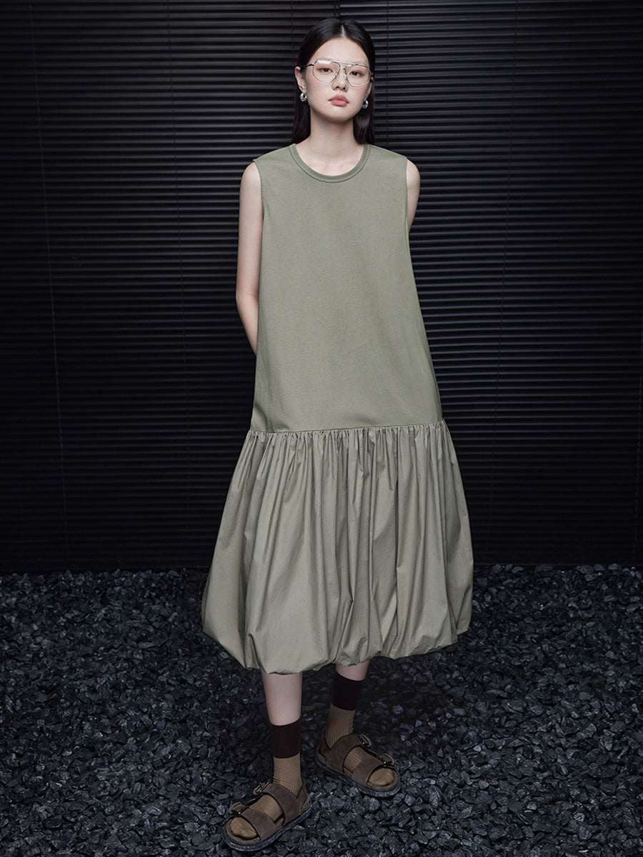 Hem Bud Sleeveless Dress_BDHL7505