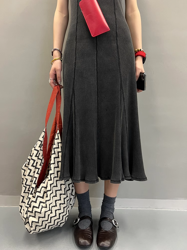 Fishtail Sleeveless Dress_BDHL7407