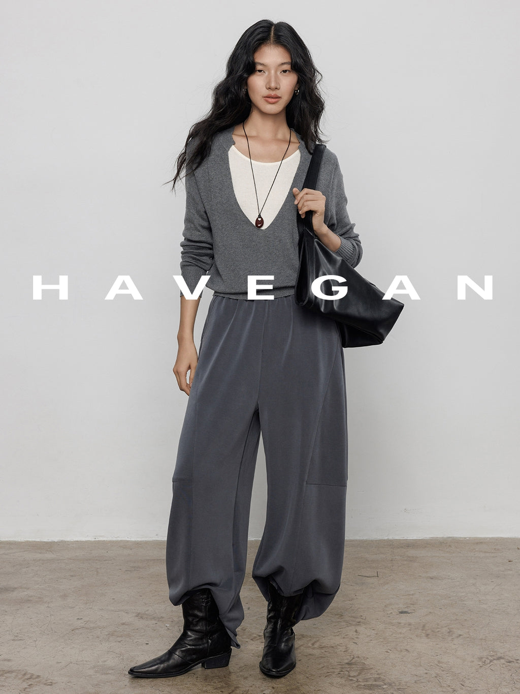 V-Neck Two-Piece Style Tops_BDHL7700