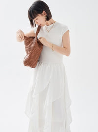 Ruffles Hem Sleeveless Dress_BDHL6222