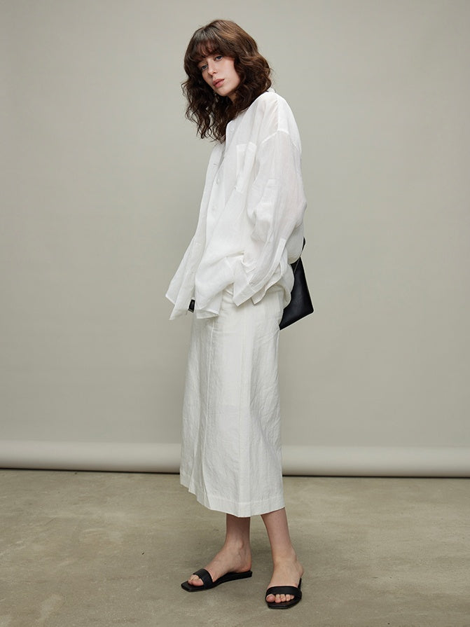 Thin Long-Sleeved Shirts & Wide Pants_BDHL6329