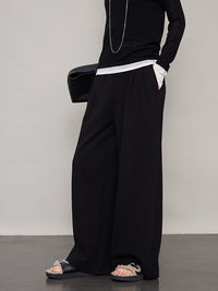 Velvet Thick Wide Draped Pants_BDHL6609