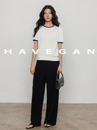 Lightweight Contrast Color Tops_BDHL7401