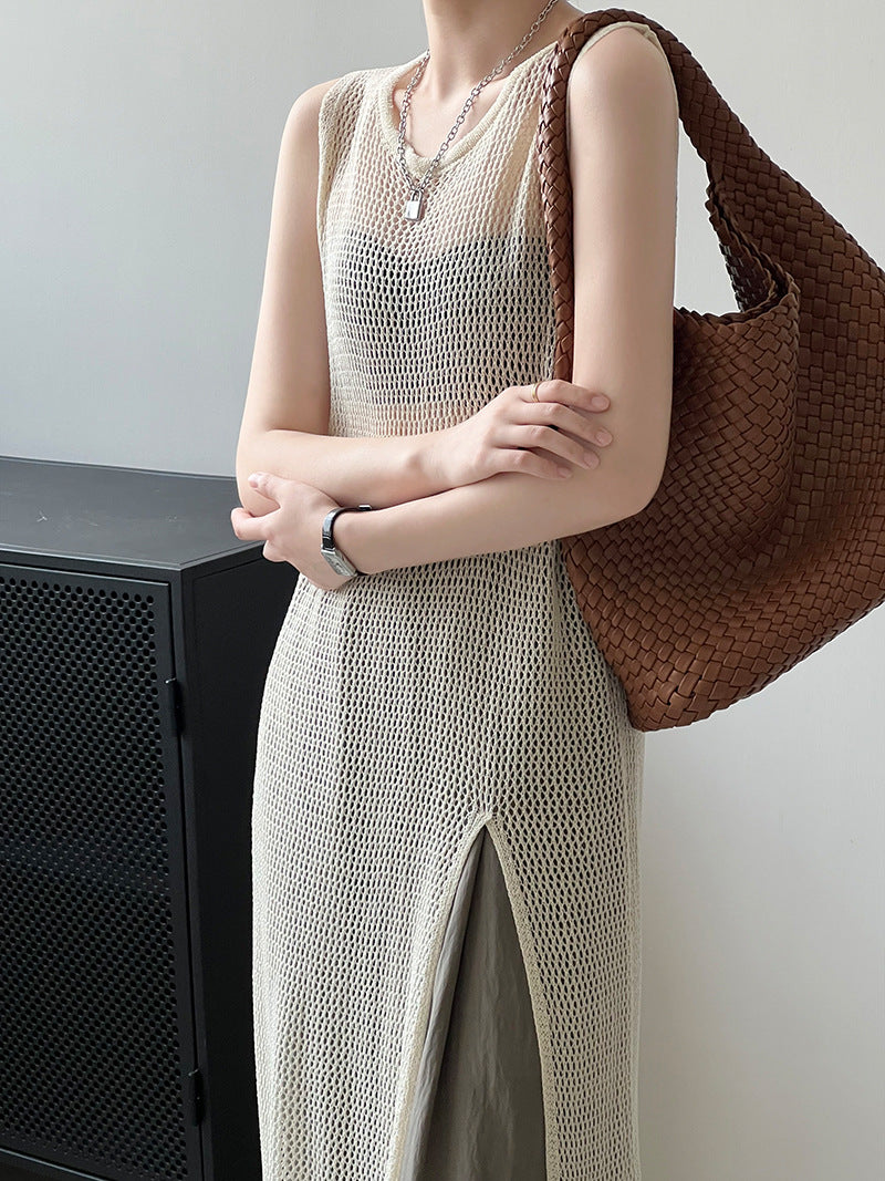 Hollow Long Sleeveless Tops_BDHL7561