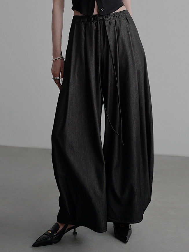 Elastic Waist Gathered Pants_BDHL7587