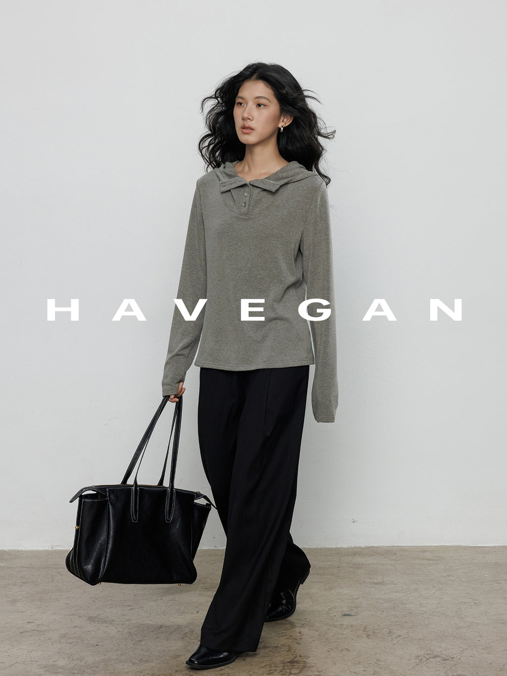 連帽長袖針織衫_BDHL7898