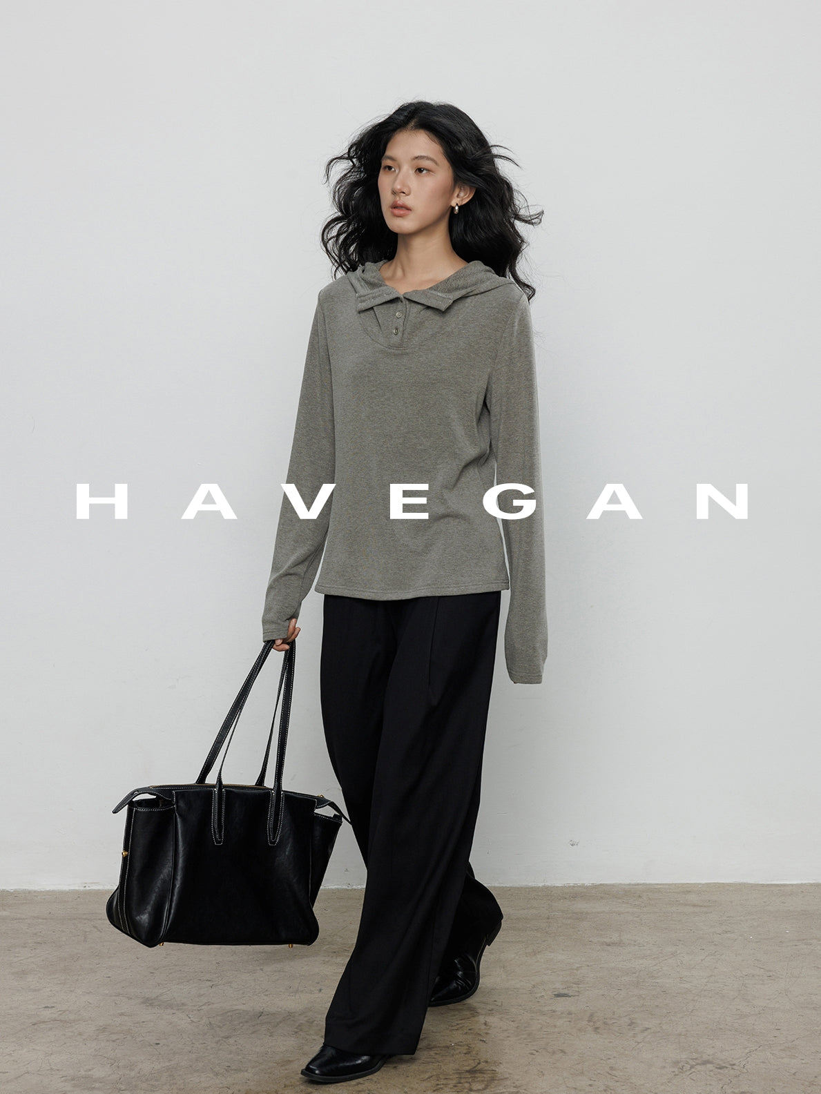 連帽長袖針織衫_BDHL7898