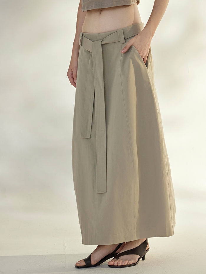 Wide-Belted Long Skirt_BDHL7692