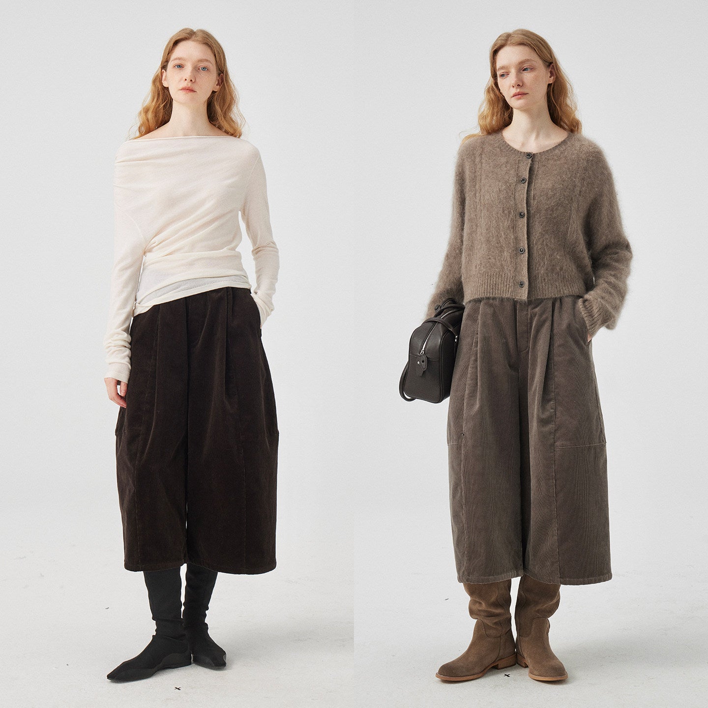 Corduroy Wide Cropped Pants_BDHL8116